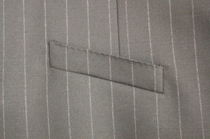 Gilet Dolce & Gabbana en laine noire rayée à logo