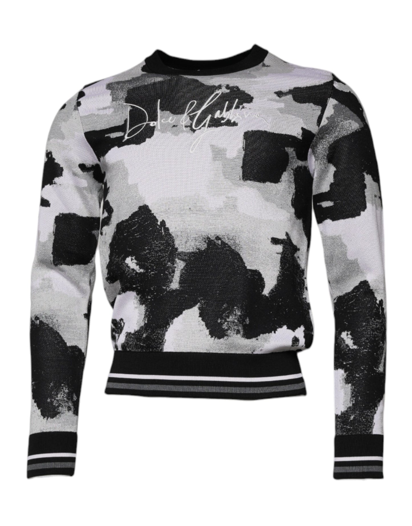 Pull ras du cou Dolce & Gabbana multicolore camouflage pour homme