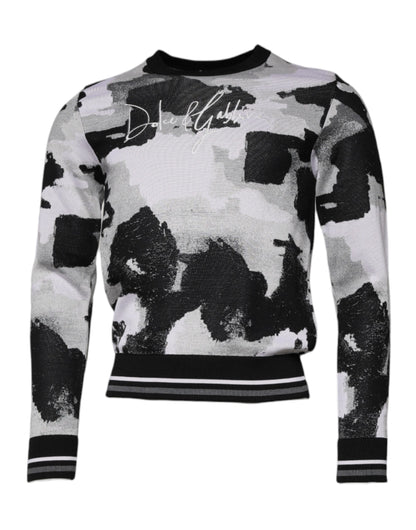 Pull ras du cou Dolce & Gabbana multicolore camouflage pour homme