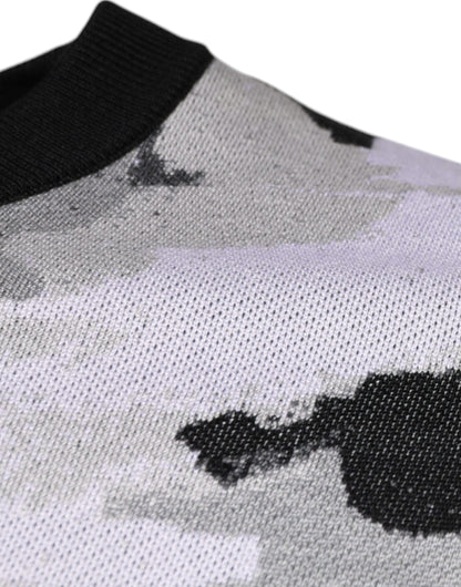 Pull ras du cou Dolce & Gabbana multicolore camouflage pour homme