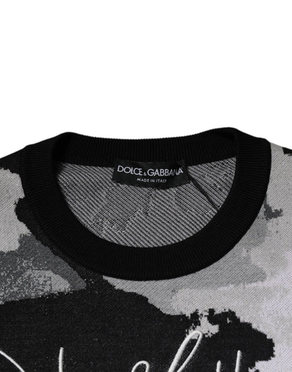 Pull ras du cou Dolce & Gabbana multicolore camouflage pour homme