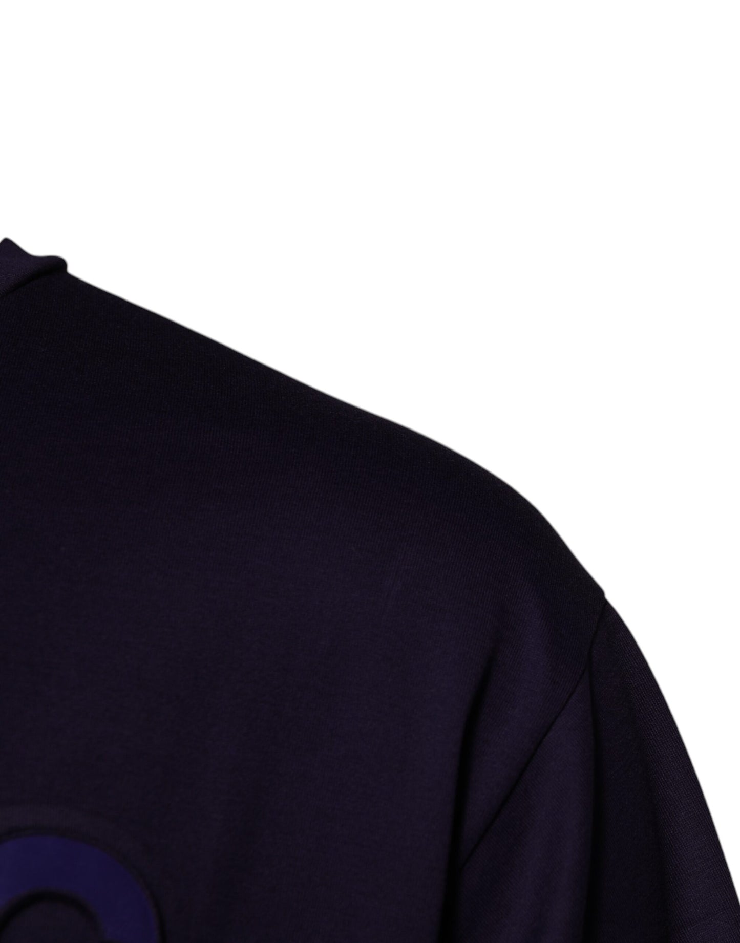 Camiseta Dolce & Gabbana azul marino de algodón con cuello redondo y logo DG