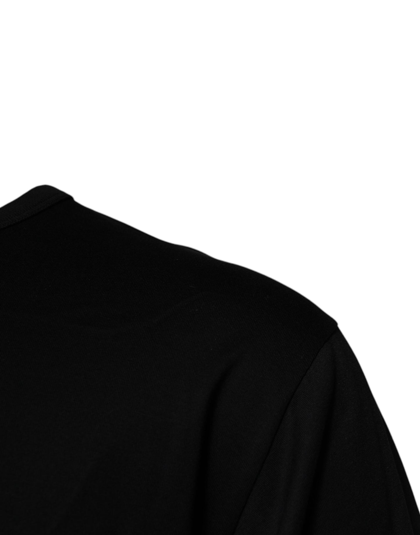Dolce & Gabbana Camiseta de algodón con cuello redondo negra #DGMILLENNIALS