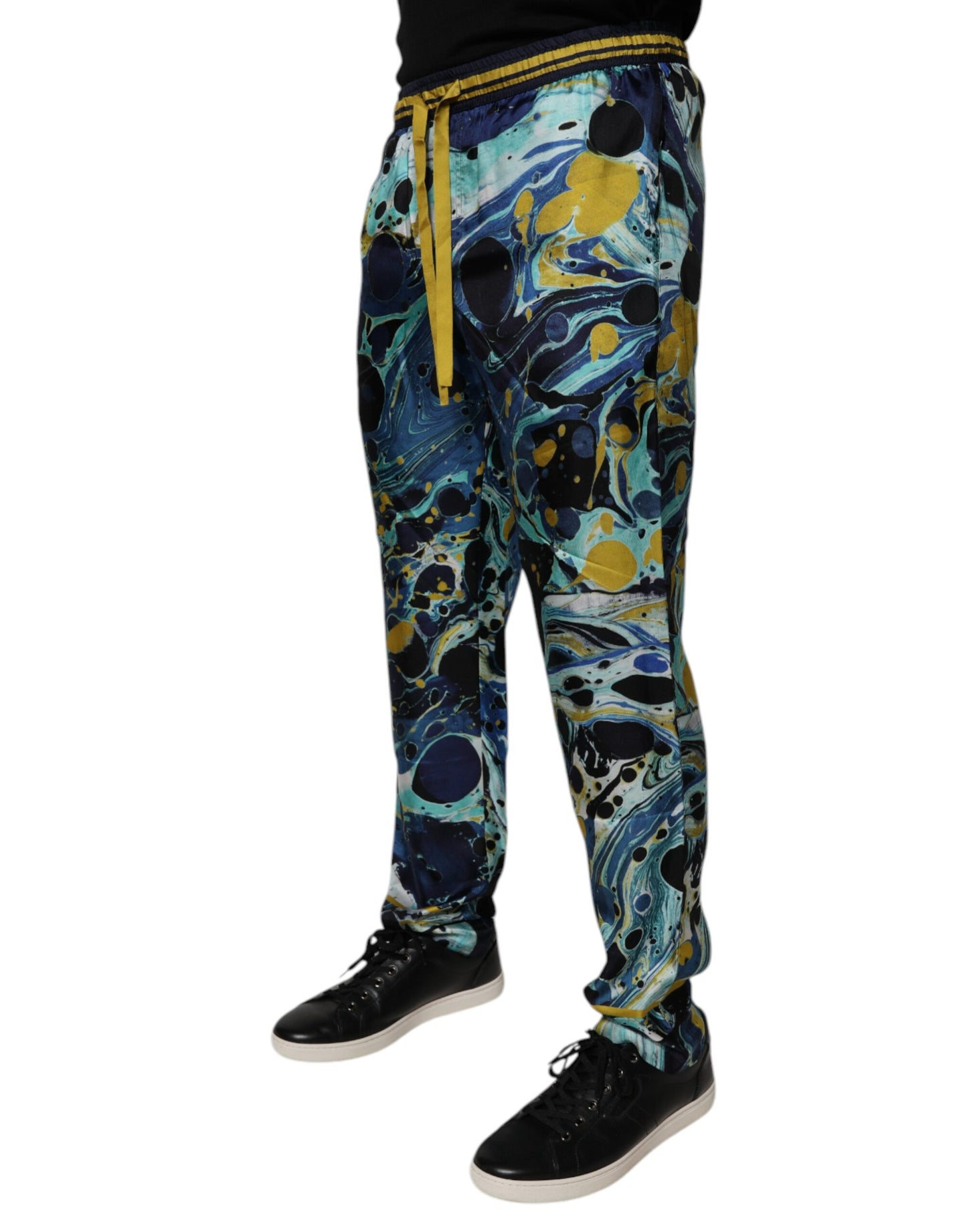 Dolce & Gabbana Pantalon de jogging à imprimé marbre multicolore