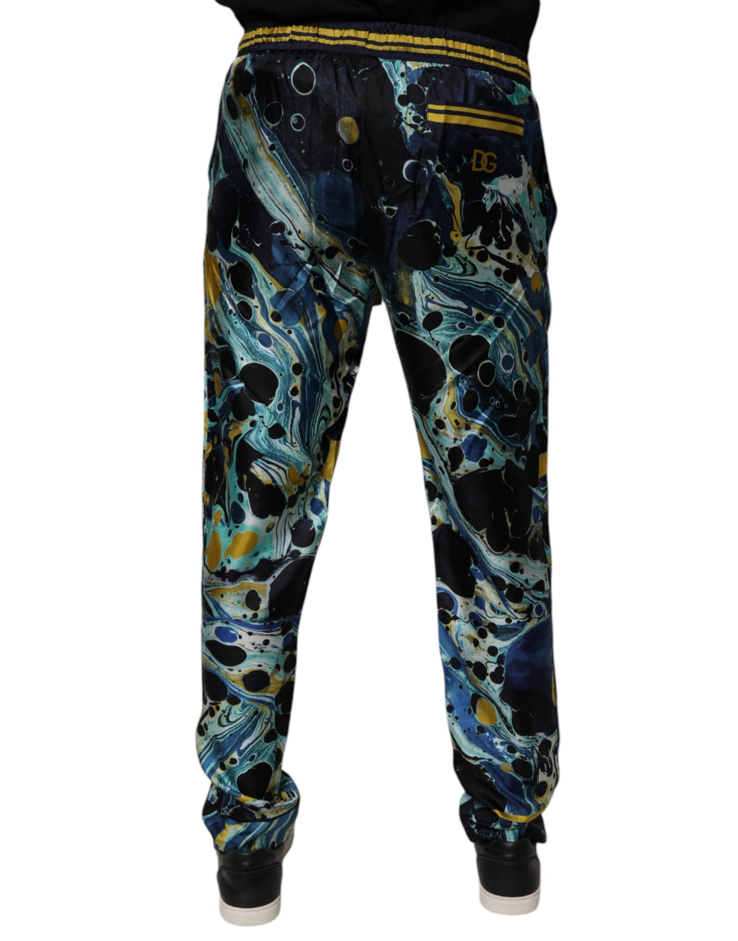 Dolce & Gabbana Pantalon de jogging à imprimé marbre multicolore