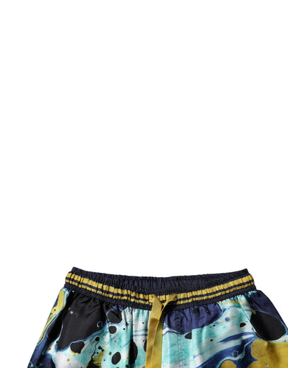 Dolce & Gabbana Pantalon de jogging à imprimé marbre multicolore