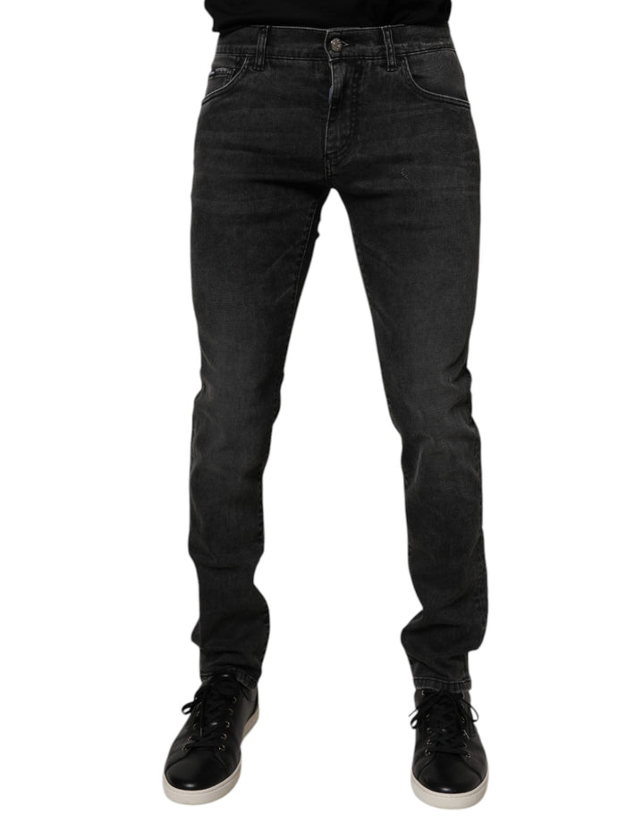 Dolce & Gabbana Jean Slim Homme Noir en Coton Stretch