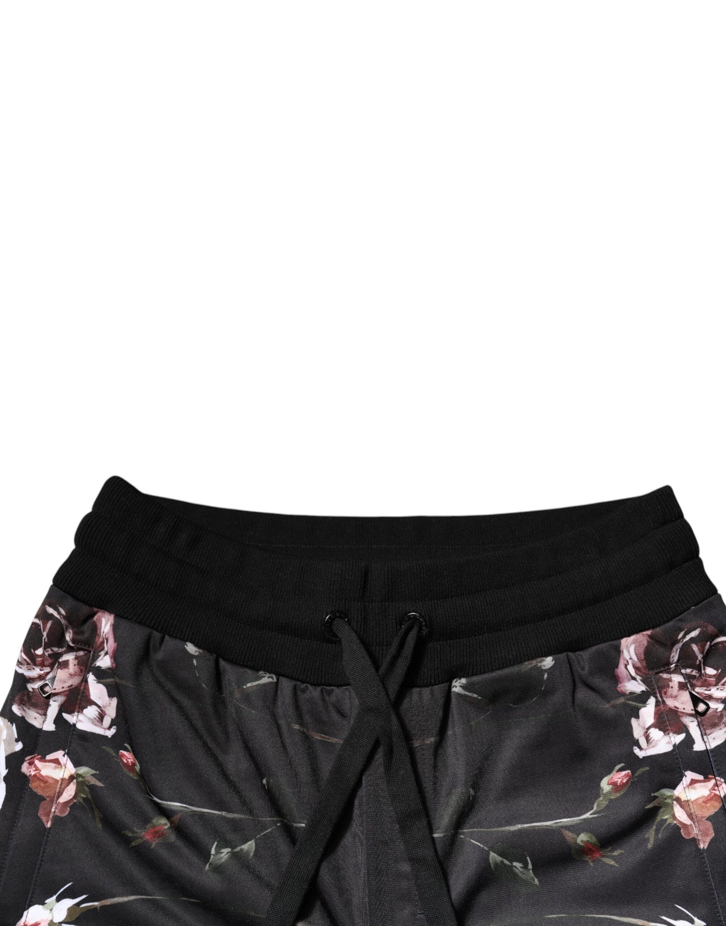 Pantalon de jogging Dolce & Gabbana en polyester noir à imprimé floral