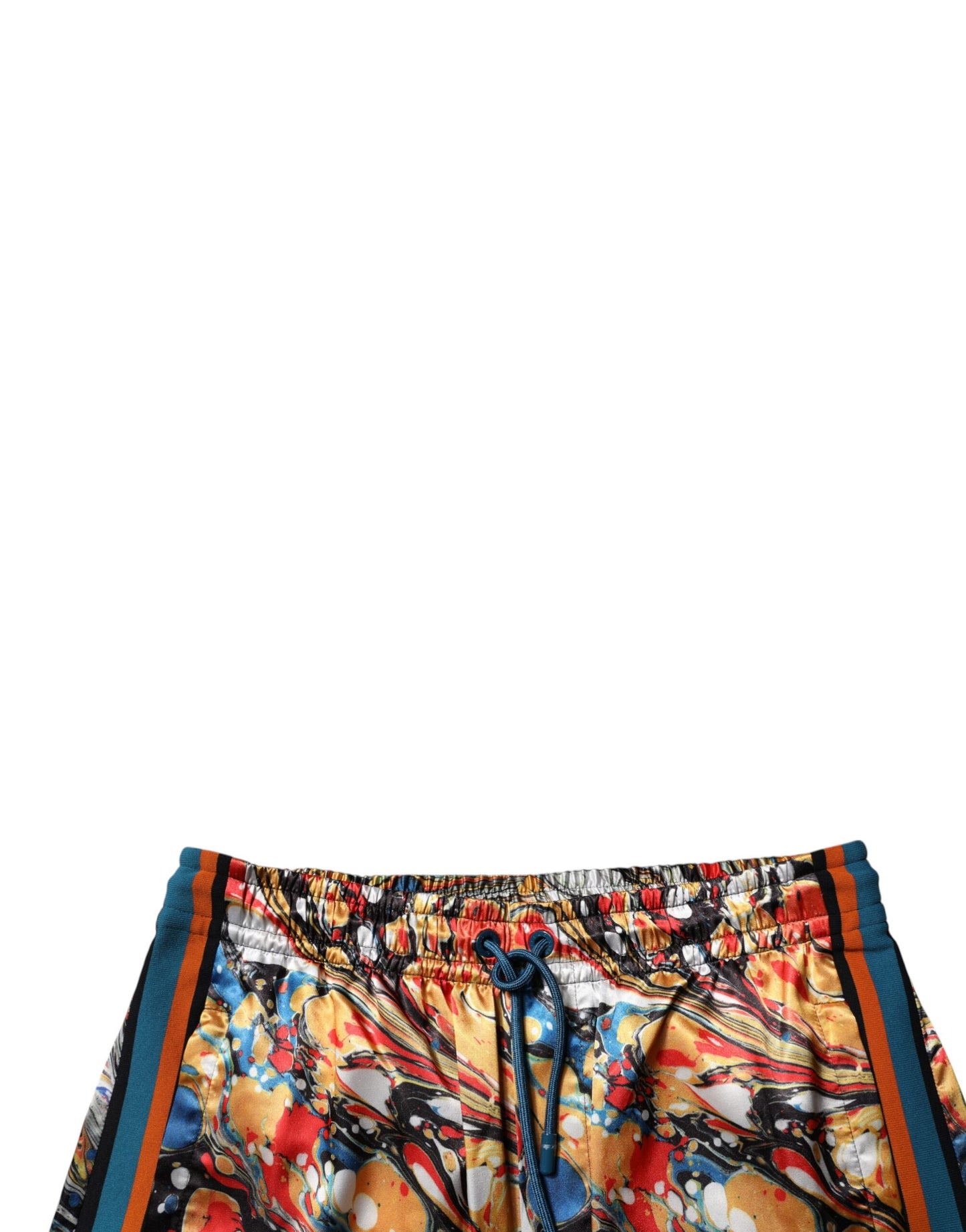 Pantalon de survêtement homme Dolce & Gabbana en satin marbré multicolore
