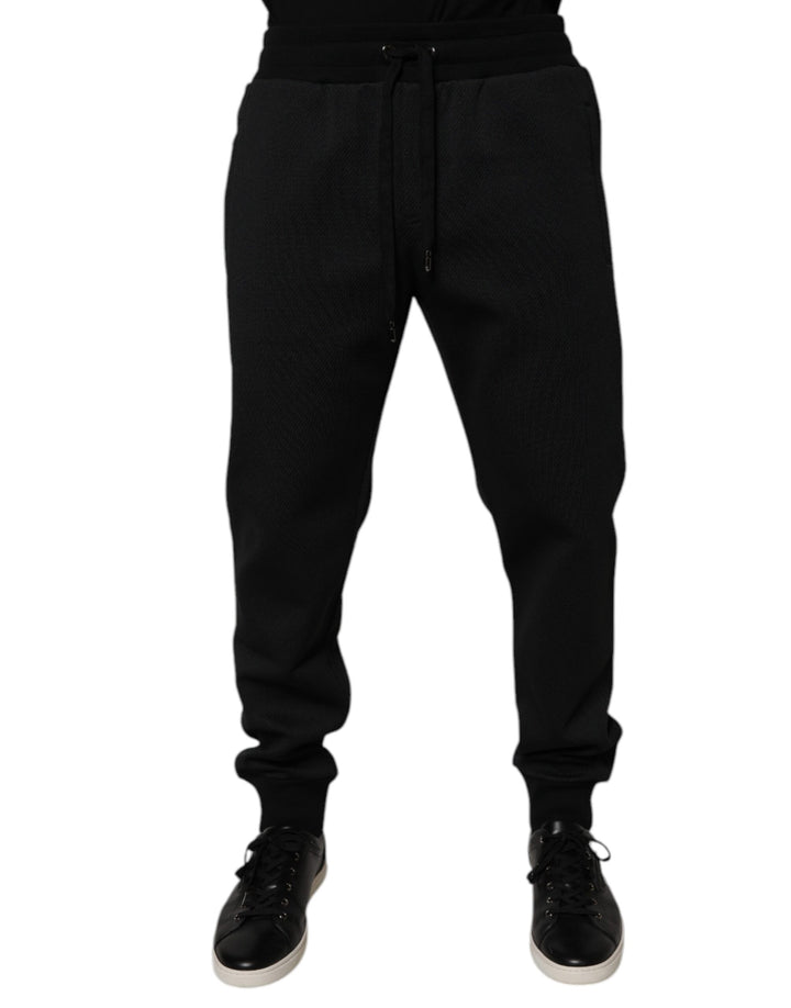 Dolce & Gabbana Pantalon de jogging pour homme en polyester noir