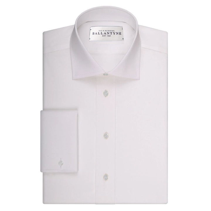 Ballantyne White Cotton Dress Shirt