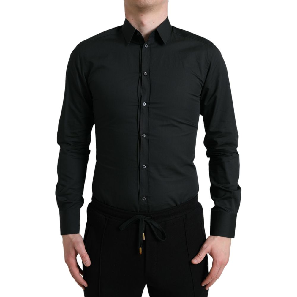 Chemise noire en coton Dolce & Gabbana
