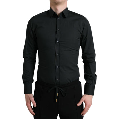 Chemise noire en coton Dolce & Gabbana
