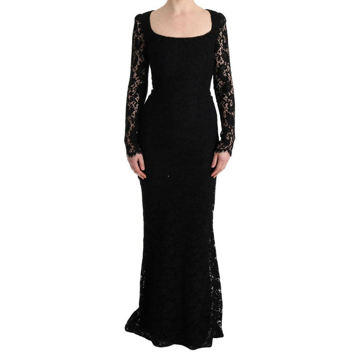 Vestido de cóctel Dolce & Gabbana de algodón negro