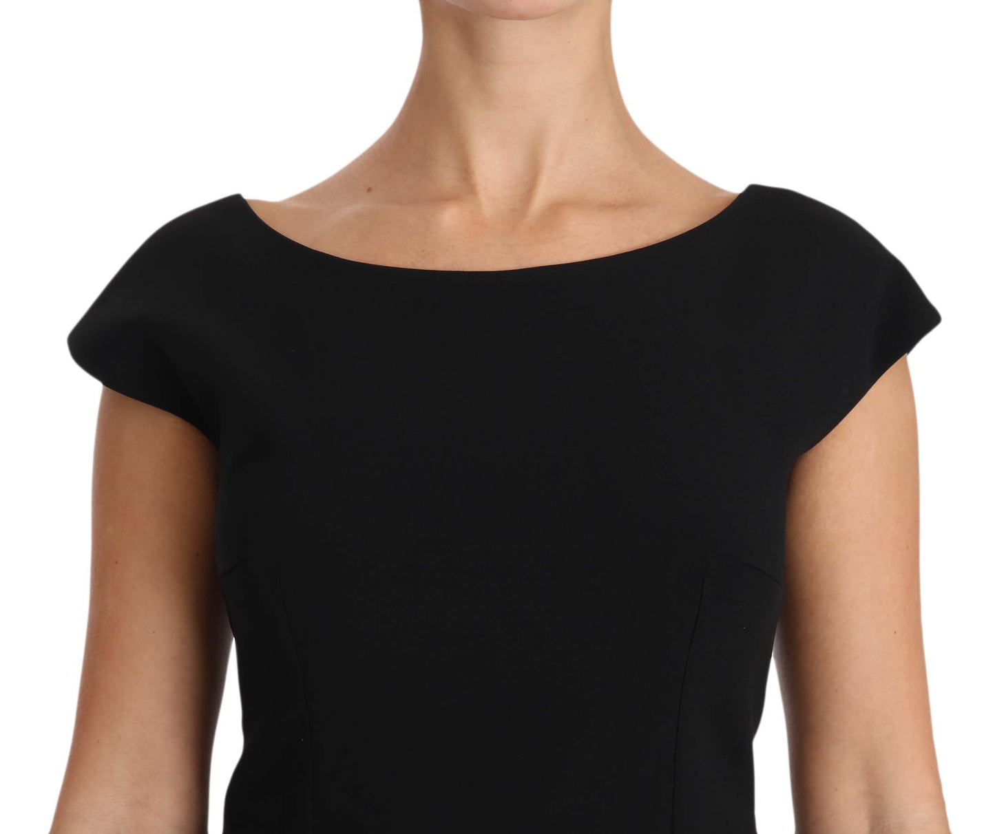 Robe longue Dolce & Gabbana noire évasée en maille extensible