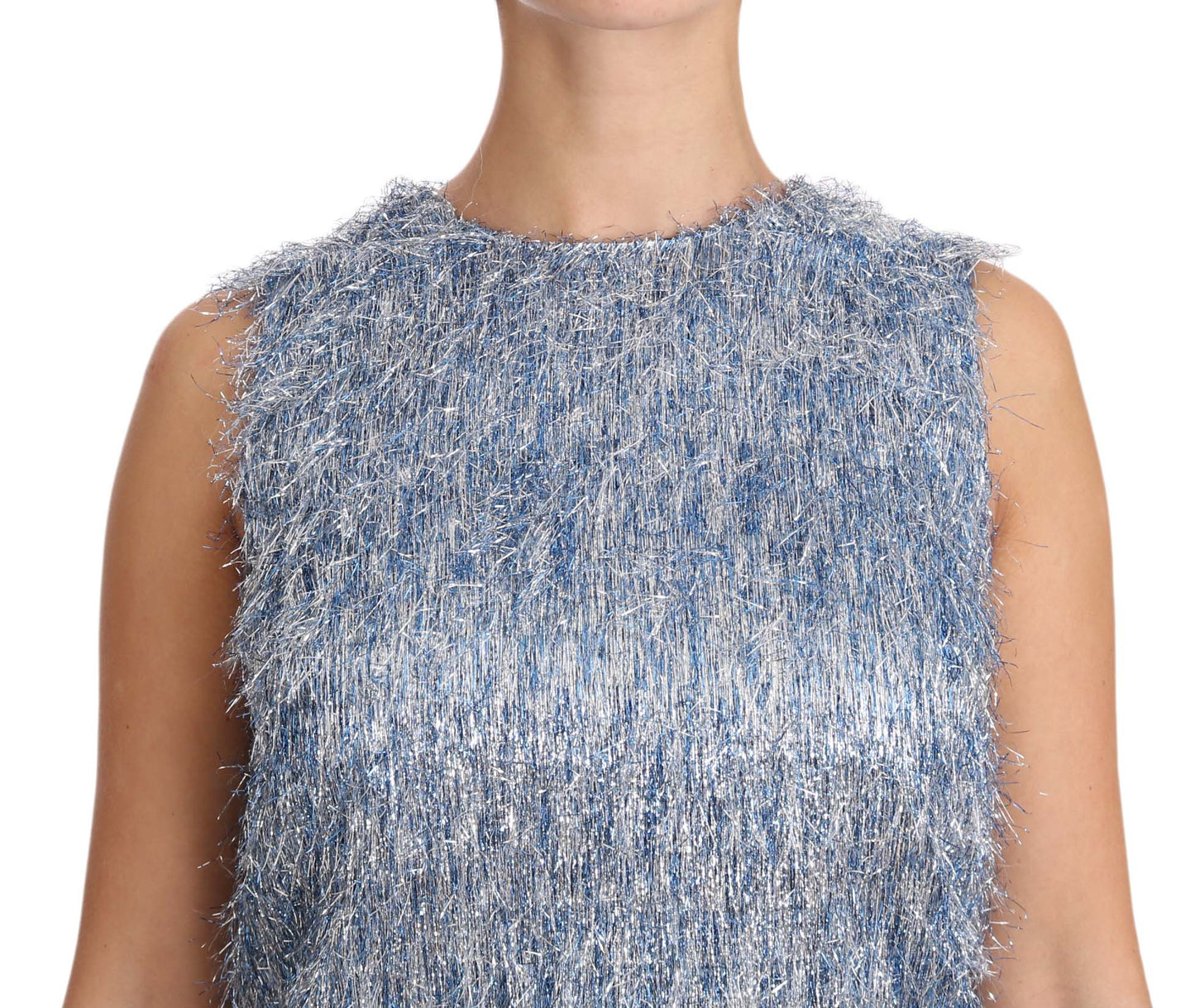 Robe ample Dolce & Gabbana Light Blue à franges