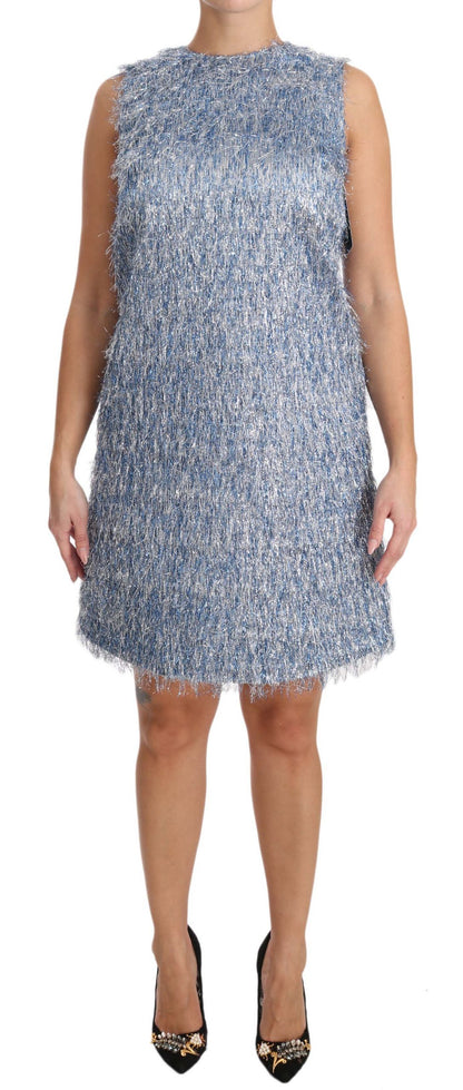 Robe ample Dolce & Gabbana Light Blue à franges