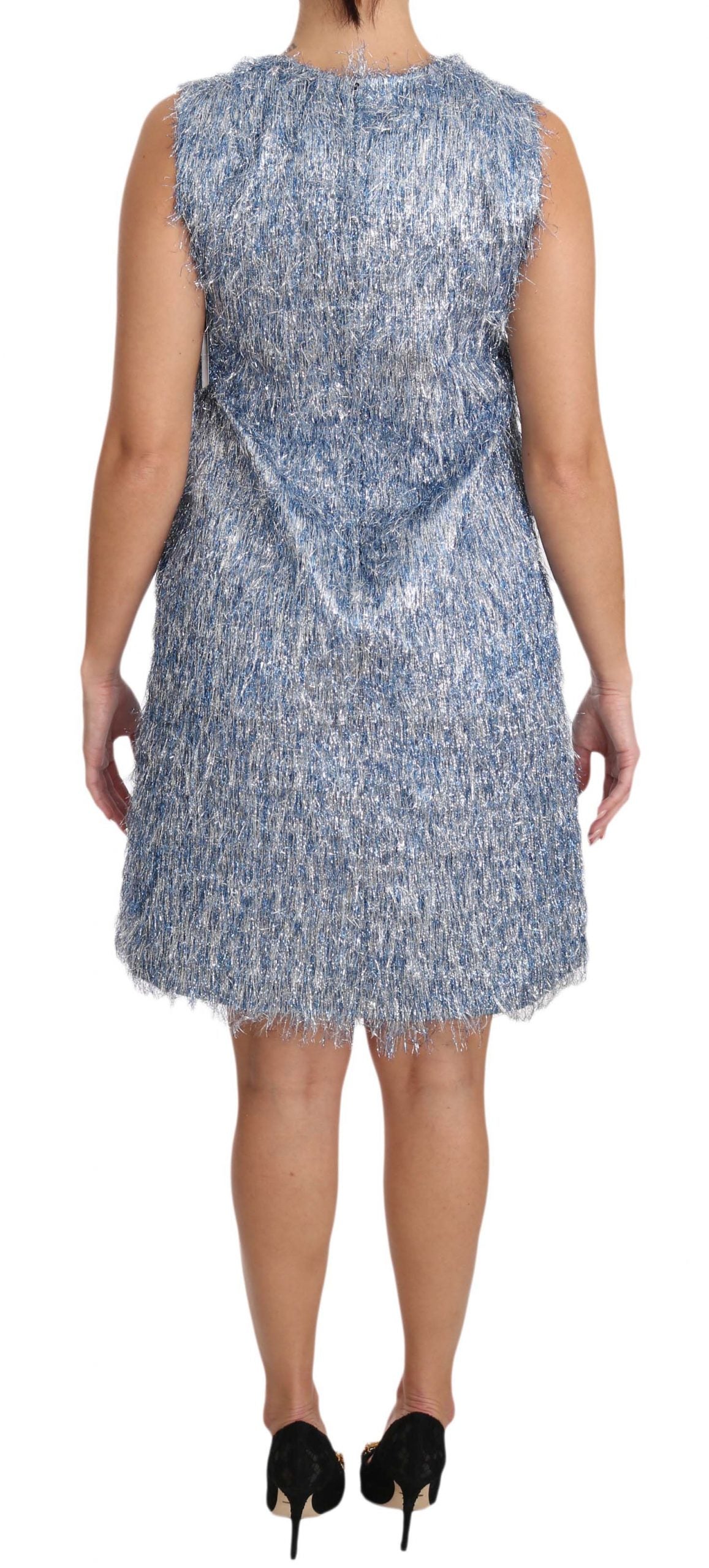 Robe ample Dolce & Gabbana Light Blue à franges