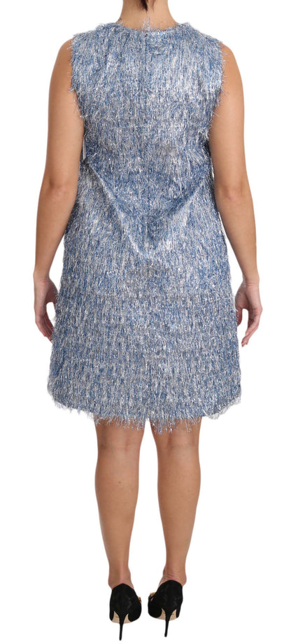 Robe ample Dolce & Gabbana Light Blue à franges
