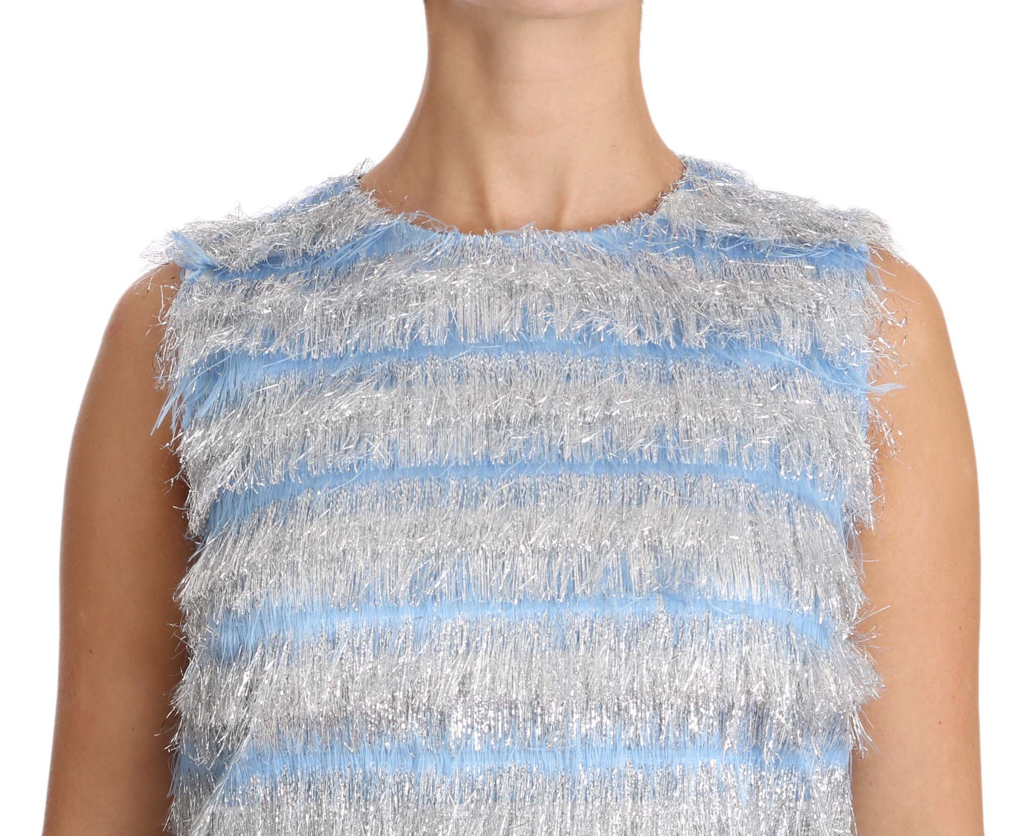 Robe Dolce & Gabbana Light Blue Silver Shift