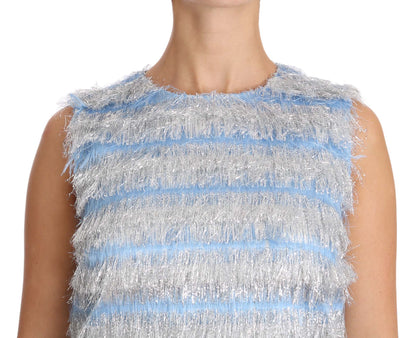 Robe Dolce & Gabbana Light Blue Silver Shift