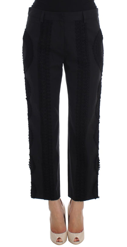 Pantacourt torero Dolce & Gabbana en coton stretch noir