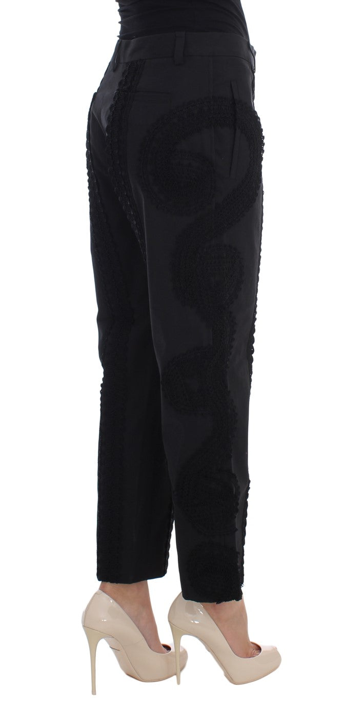 Pantacourt torero Dolce & Gabbana en coton stretch noir