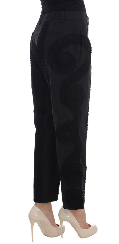 Pantacourt torero Dolce & Gabbana en coton stretch noir