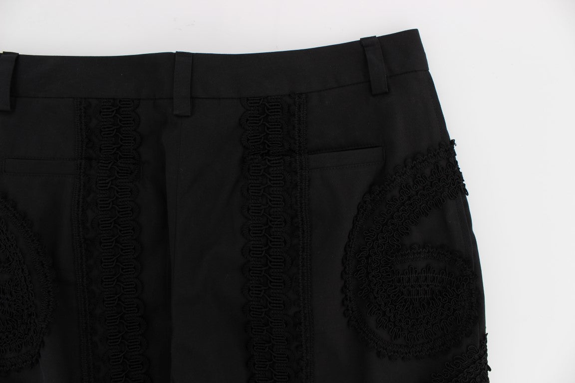 Pantacourt torero Dolce & Gabbana en coton stretch noir