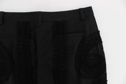 Pantacourt torero Dolce & Gabbana en coton stretch noir