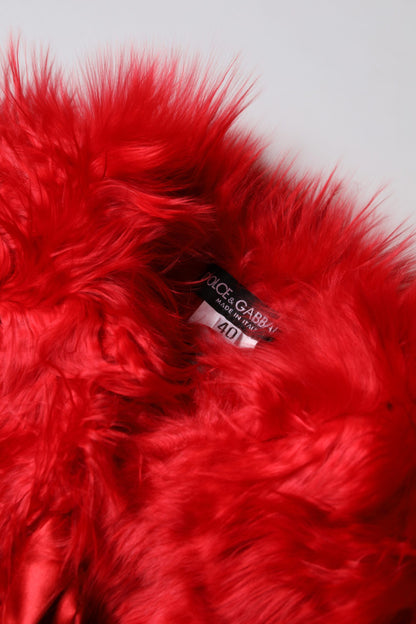 Dolce & Gabbana Cuello Térmico de Alpaca Roja para Mujer, Bufanda de Invierno