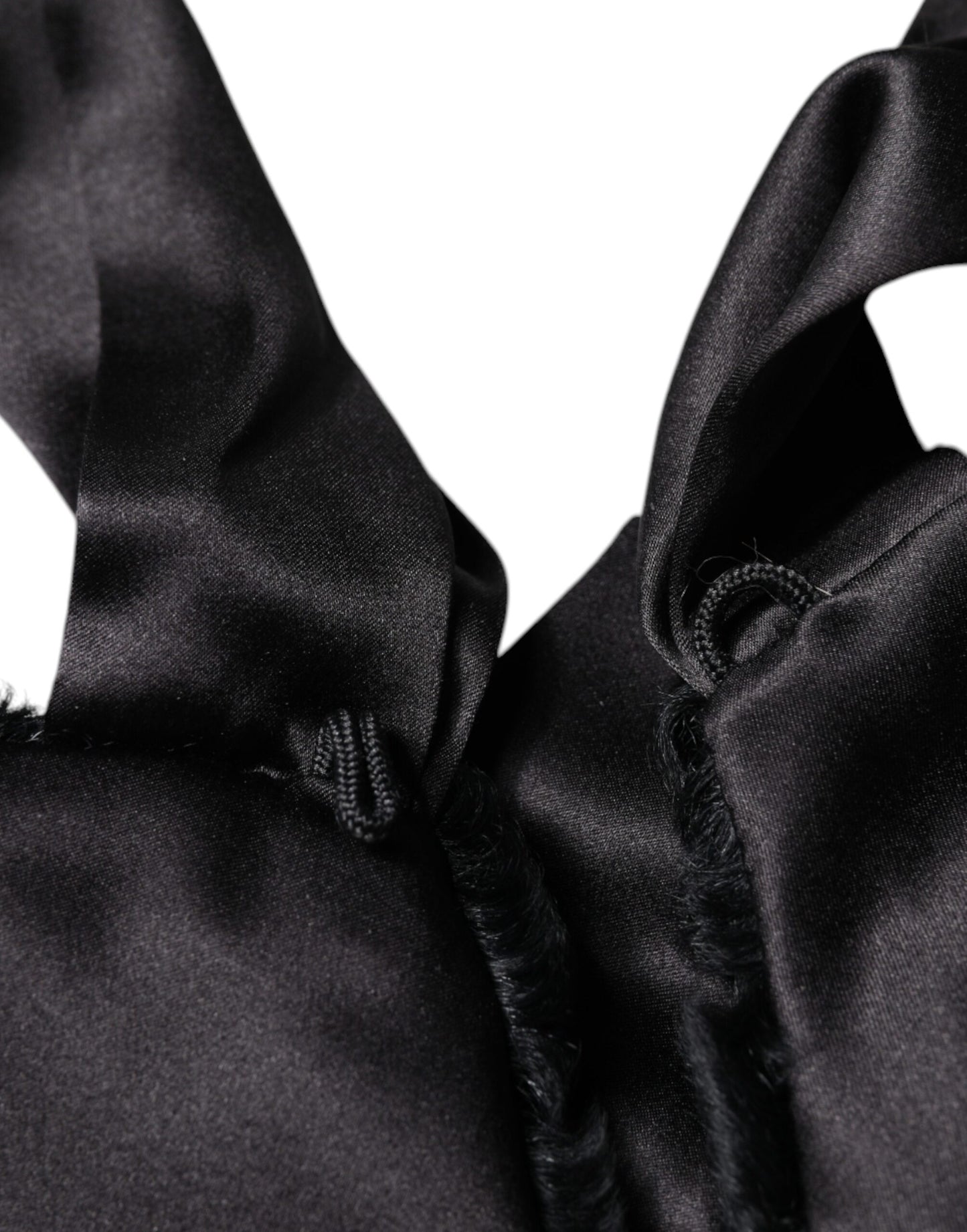 Cache-col d'hiver Dolce & Gabbana en fourrure d'agneau noire pour femme