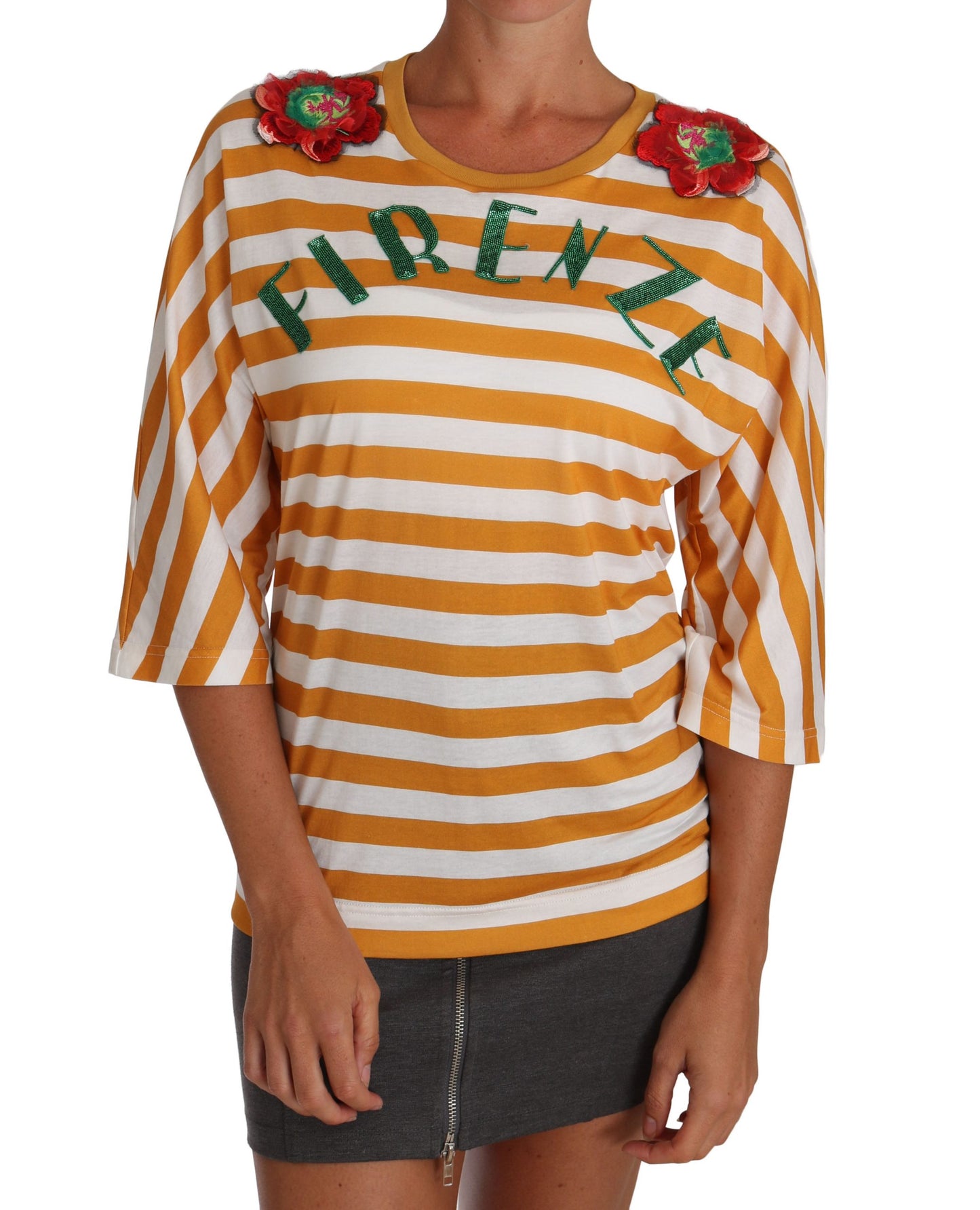 T-shirt Dolce & Gabbana Blanc Orange FIRENZE