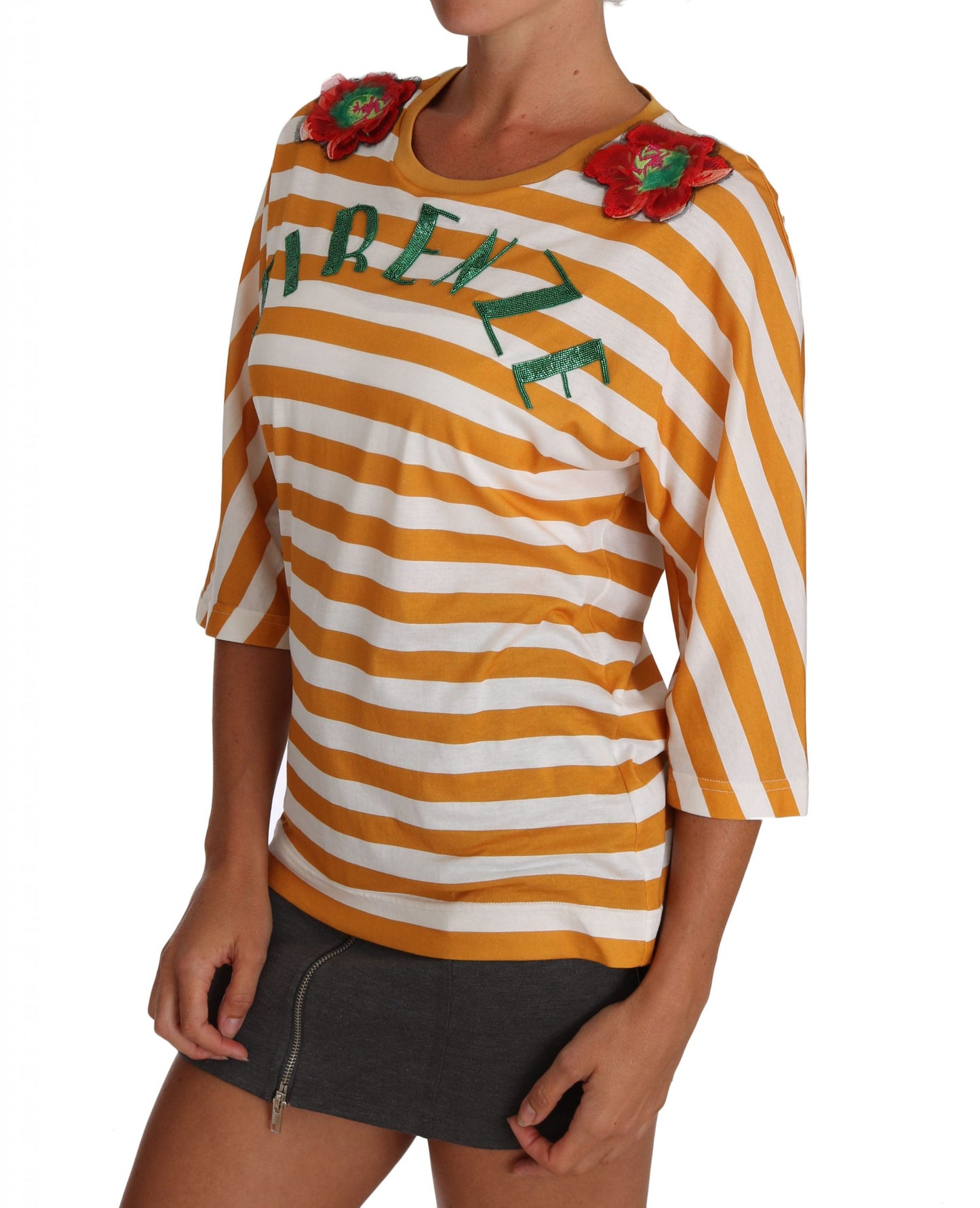 T-shirt Dolce & Gabbana Blanc Orange FIRENZE