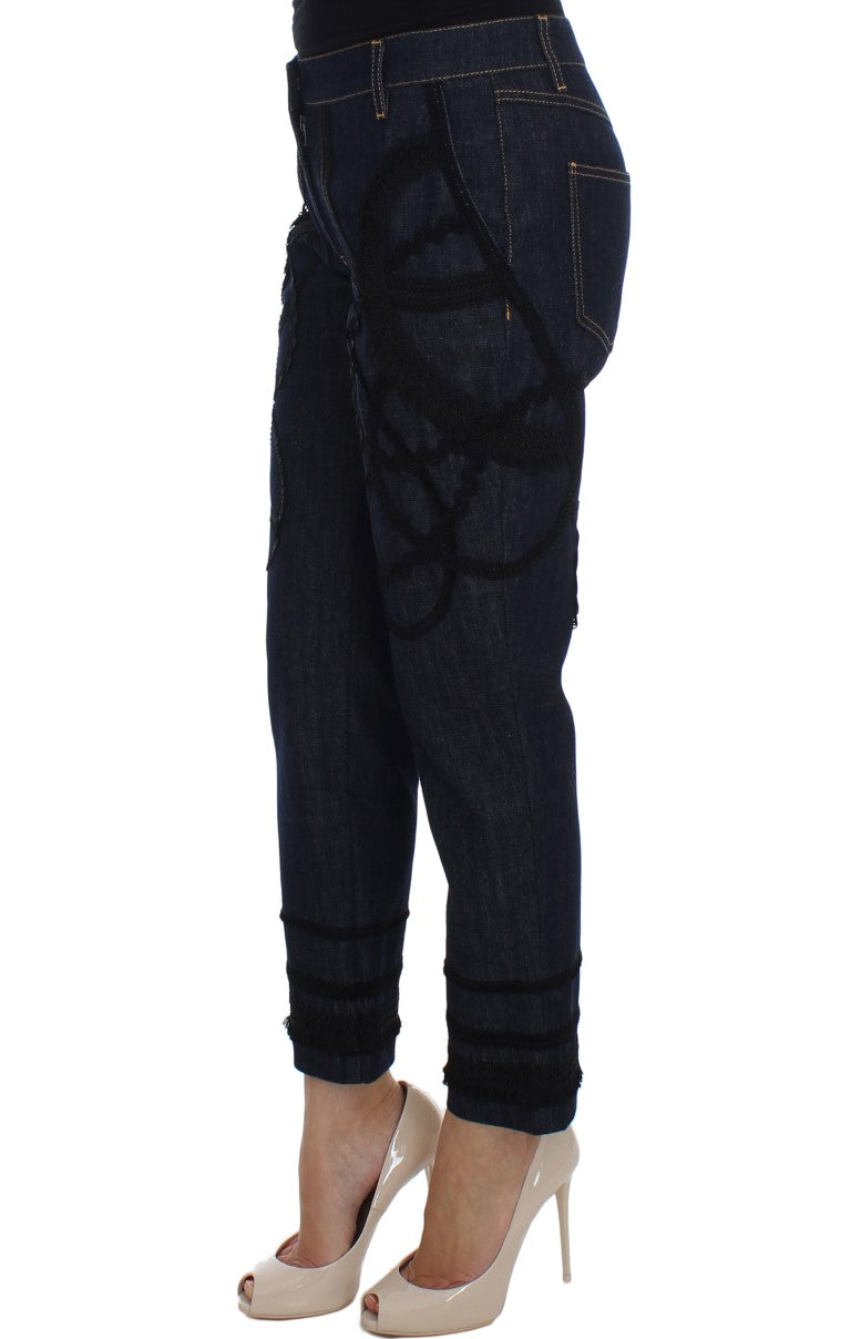 Jean CAPRI Torero en jean de coton bleu Dolce & Gabbana