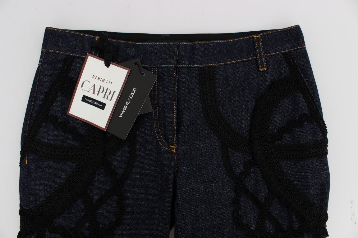 Jean CAPRI Torero en jean de coton bleu Dolce & Gabbana