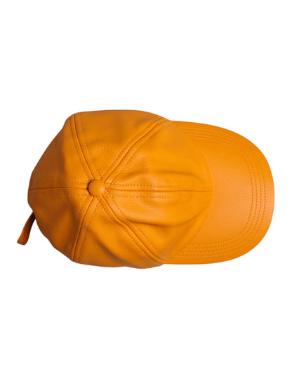 Gorra de béisbol Dolce & Gabbana de 6 paneles de algodón naranja