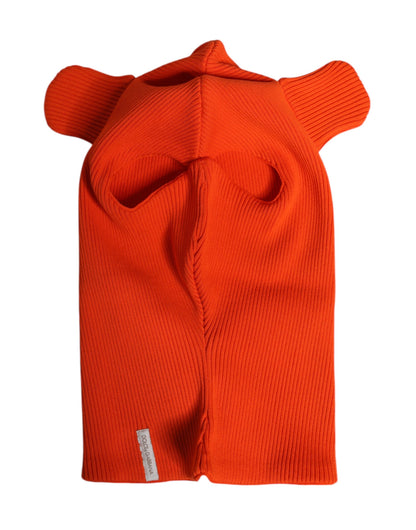 Passe-montagne Chapeau Dolce & Gabbana Orange Coton Tête Entière