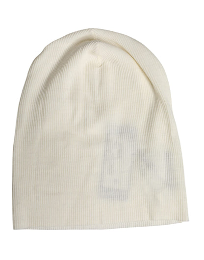 Gorro de punto Dolce & Gabbana de mezcla de lana beige
