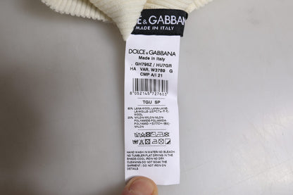 Gorro de punto Dolce & Gabbana de mezcla de lana beige
