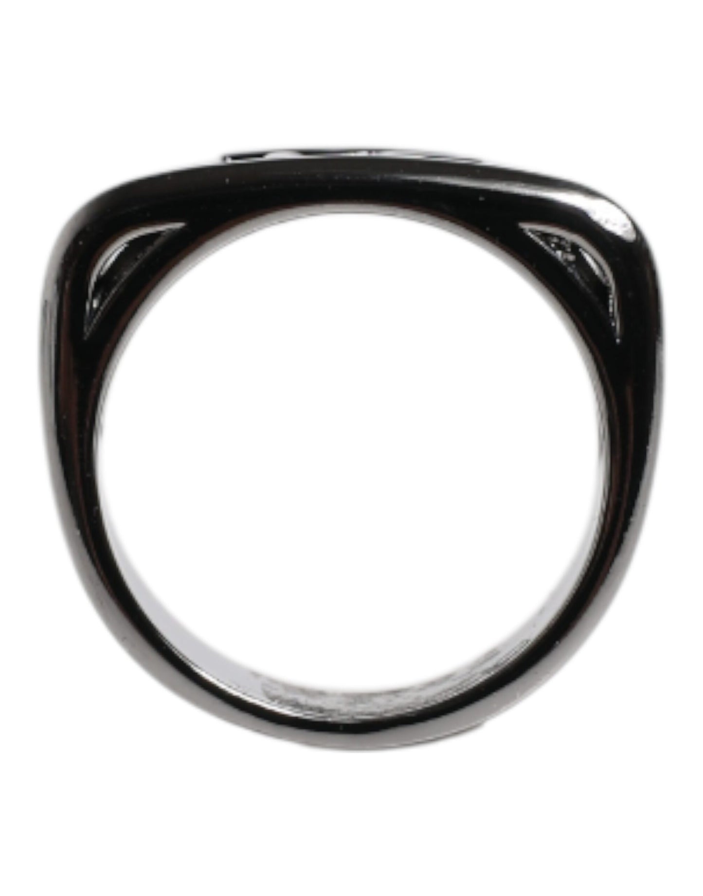 Bague Dolce & Gabbana en laiton argenté avec logo DG