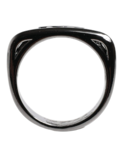Bague Dolce & Gabbana en laiton argenté avec logo DG
