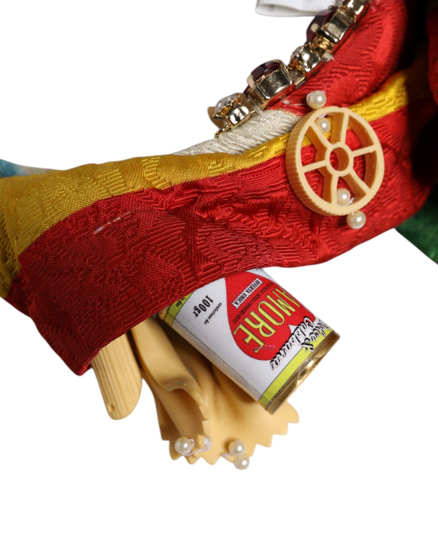 Serre-tête diadème Dolce & Gabbana multicolore fleuri orné de cristaux
