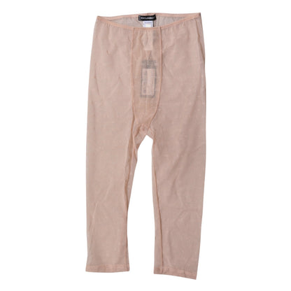 Dolce & Gabbana Ropa interior de encaje con logo beige, mallas cortas