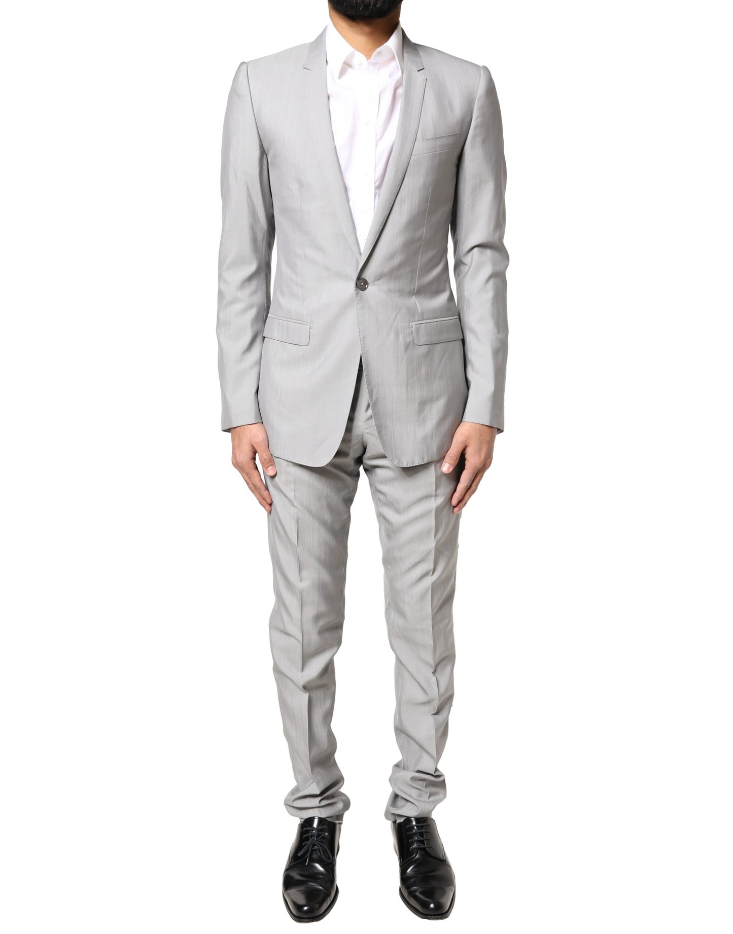 Costume de cérémonie 2 pièces Dolce & Gabbana GOLD en laine gris clair