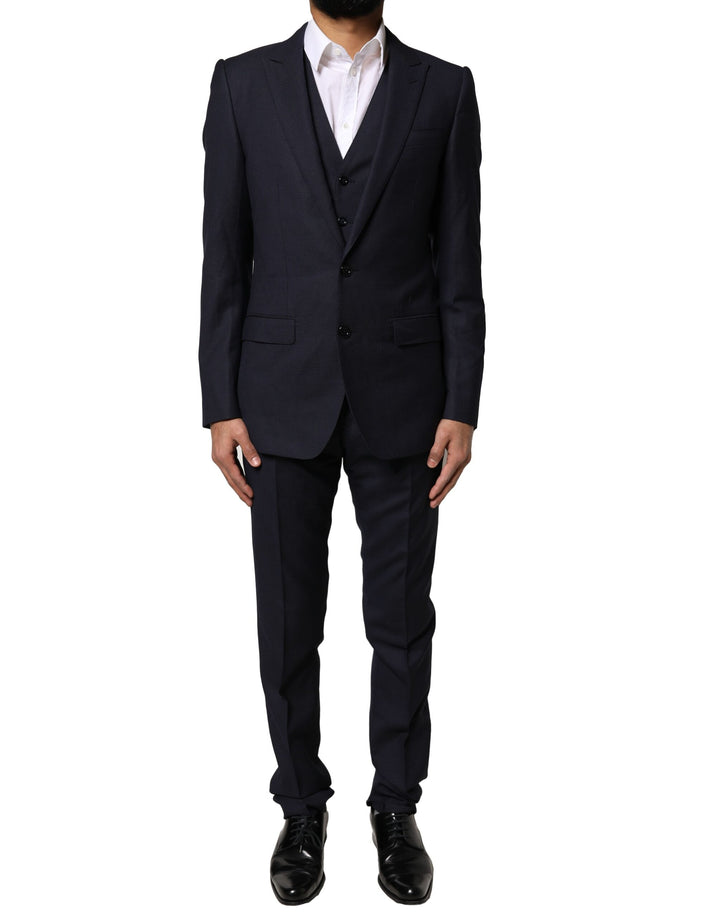 Dolce & Gabbana Traje Formal de 3 Piezas MARTINI Negro