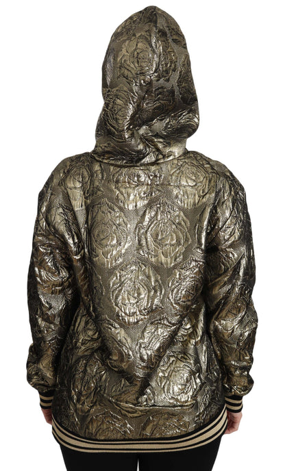Sweat à capuche en jacquard doré Dolce & Gabbana I'm The Queen