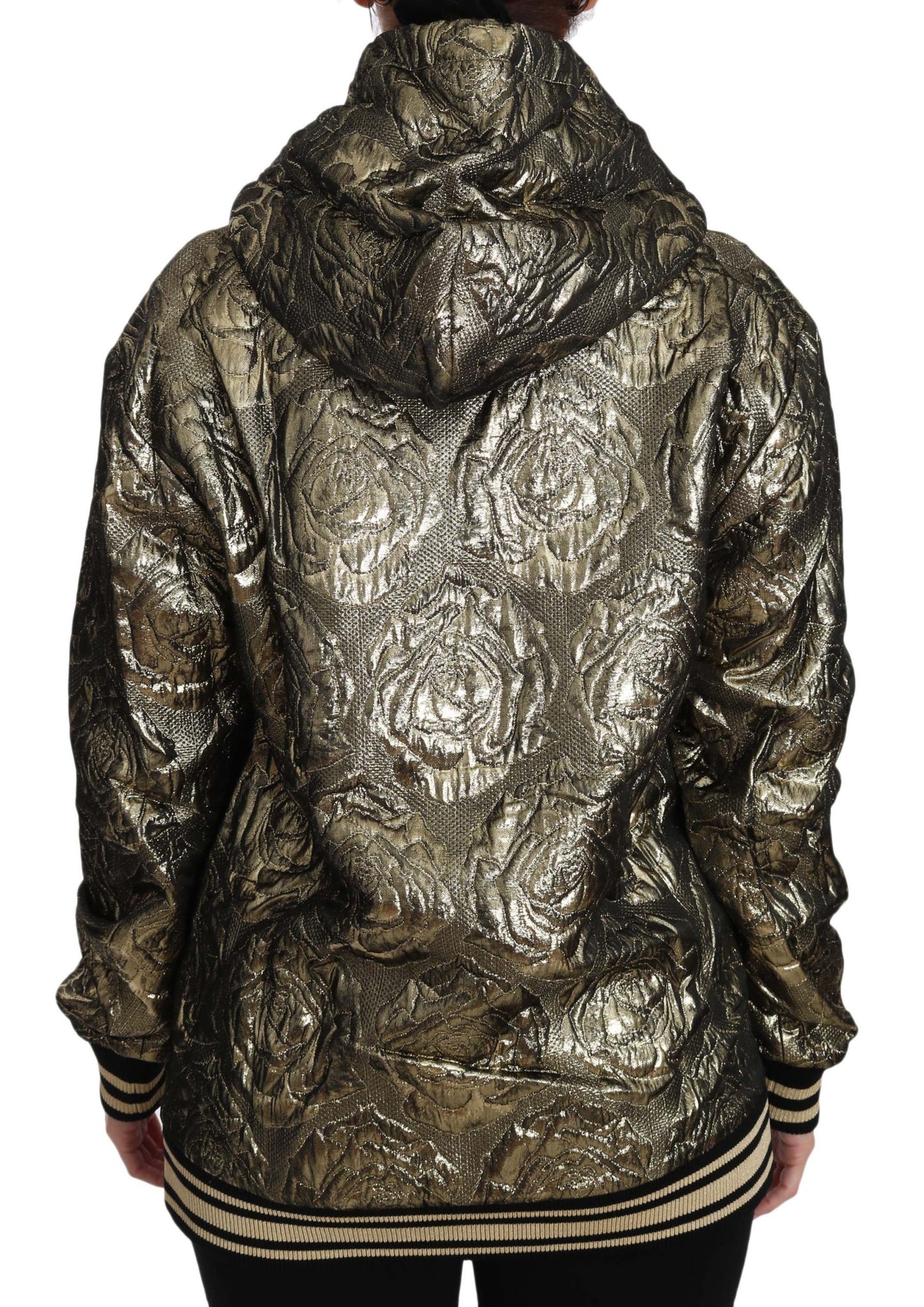 Sweat à capuche en jacquard doré Dolce & Gabbana I'm The Queen