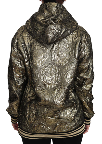 Sweat à capuche en jacquard doré Dolce & Gabbana I'm The Queen