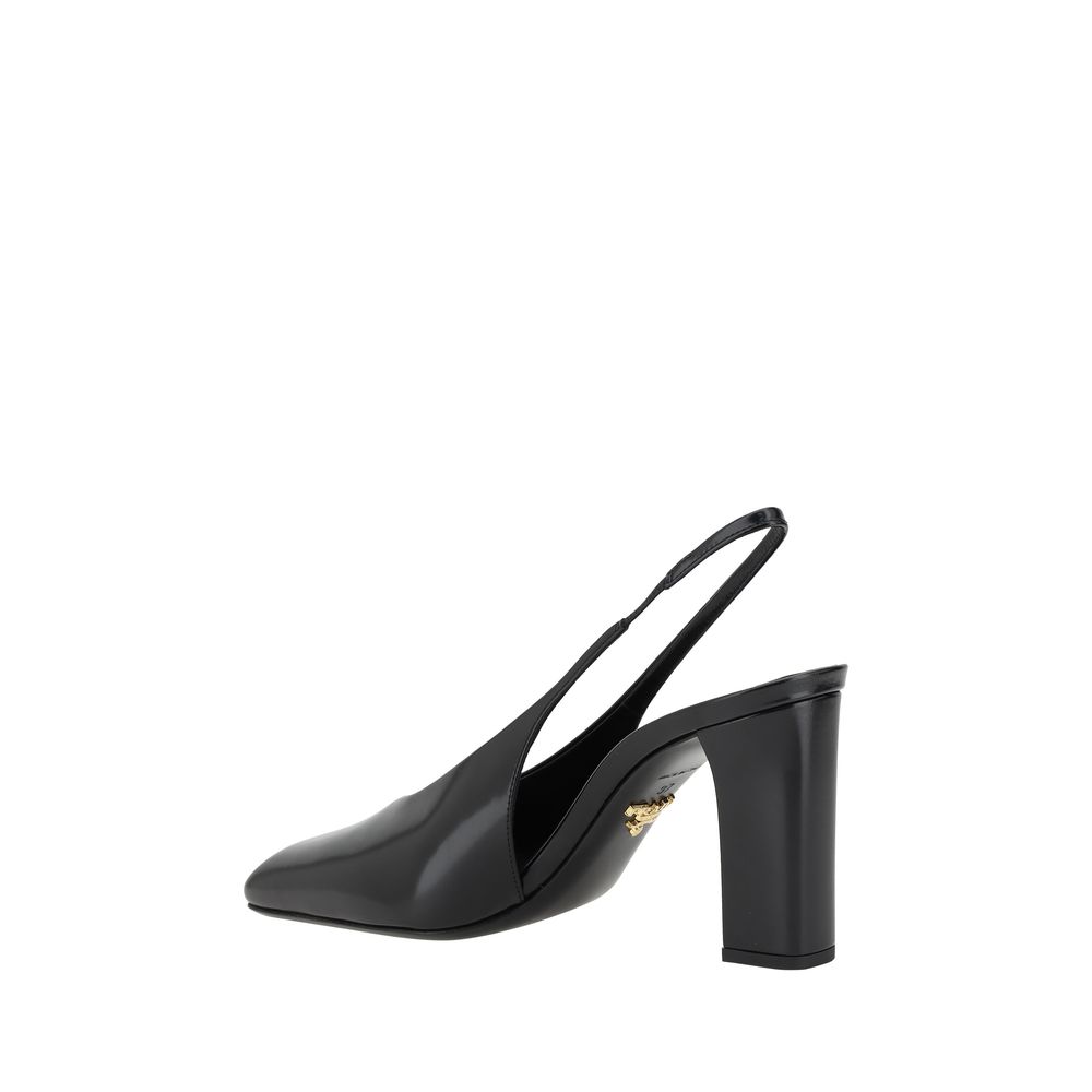 Escarpins Prada en cuir de veau noir